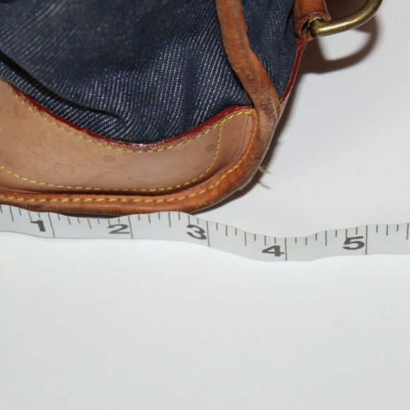 Vintage Dooney & Bourke Blue Denim & Leather Backpack Purse USA Made H13008 - Picture 11 of 15